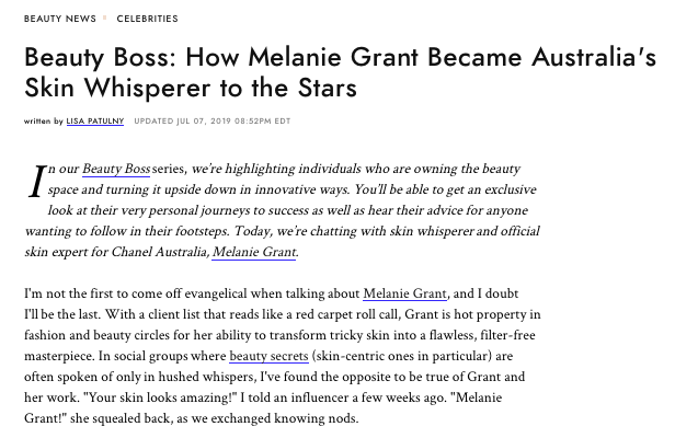 Byrdie · Beauty Boss: How Melanie Grant Became Australia’s Skin Whisperer to the Stars