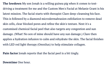 The Sydney Morning Herald · Face Up, Man – What A Men’s Facial Feels Like